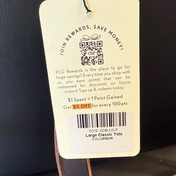 Portland Leather Rich Brown Tote- Coldbrew - Picture 8 of 8